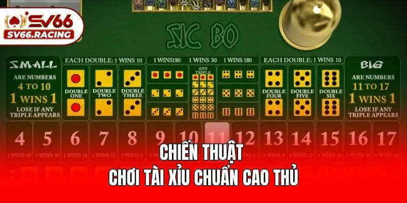 Chiến thuật chơi tài xỉu chuẩn cao thủ